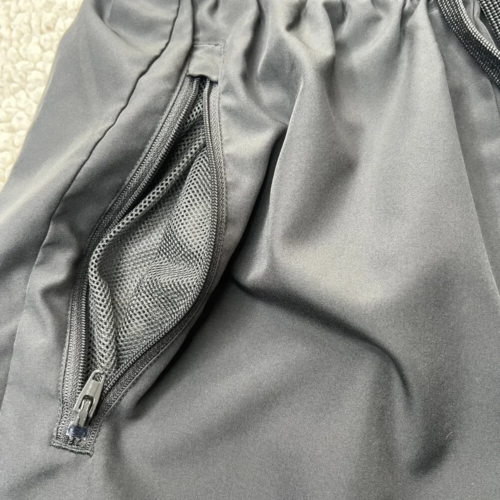 Adidas Black Elastic Waist Drawstring Black Shorts Small